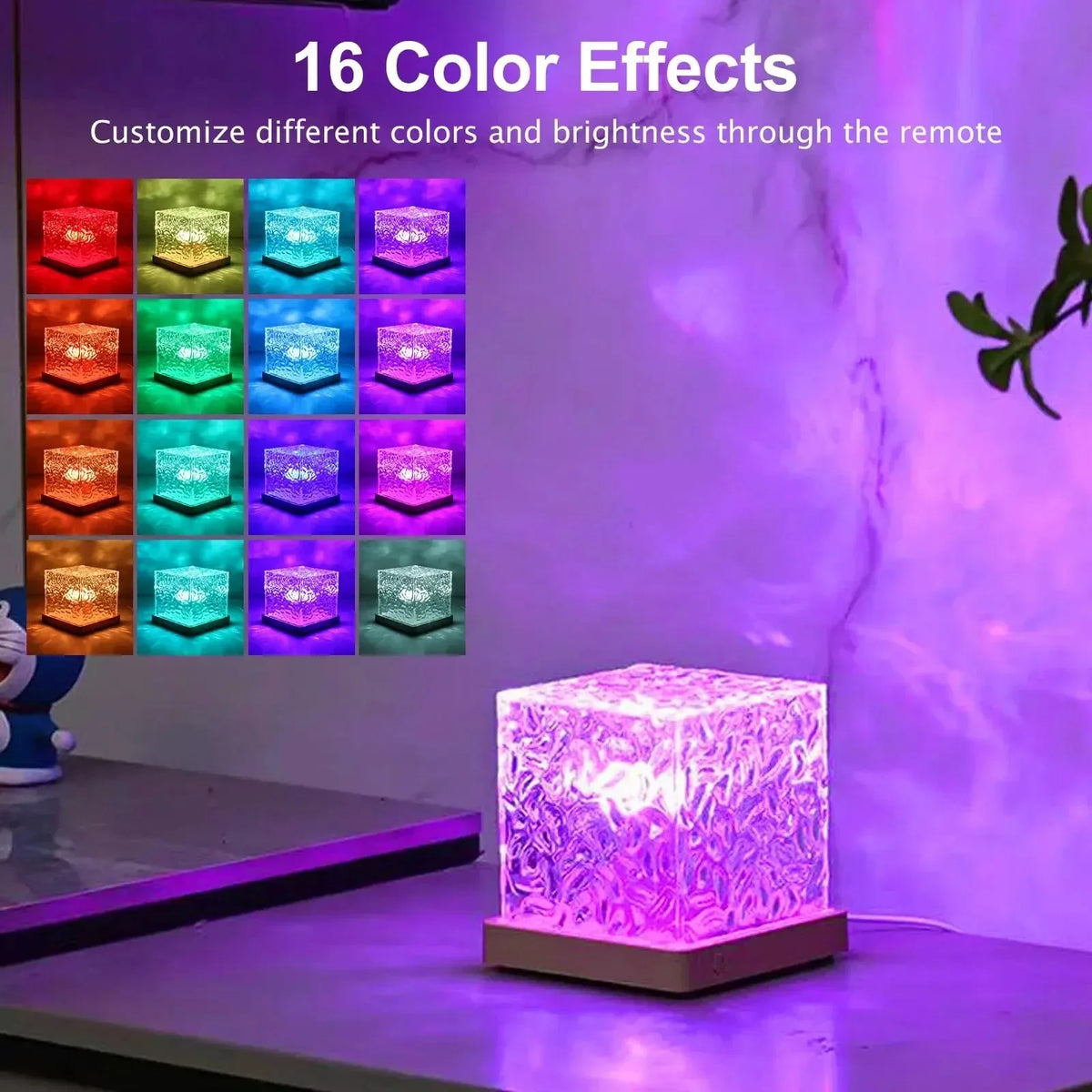 Aurora Night Light Lamp – 16 Colors LED USB Projection